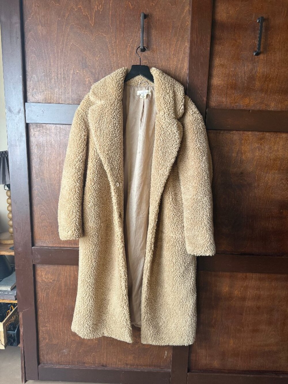 H&M LOGG Faux Fur teddy coat size medium